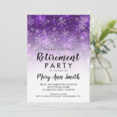 Winterfeest feestdag Paars Kaart (Staand voorkant)