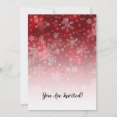 Winterfeest feestdag sparkle Red Kaart (Achterkant)