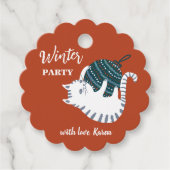 Winterfeest kerstcadeau met Speelgoed Bedankjes Labels (Voorkant)