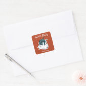 Winterfeest kerstcadeau met Speelgoed Vierkante Sticker (Envelop)