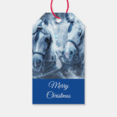 Winterfeest met schitterend paard cadeaulabel (Voorkant)