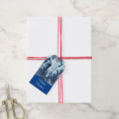 Winterfeest met schitterend paard cadeaulabel (Met Touw)