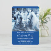 Winterfeest met schitterend paard kaart (Staand voorkant)