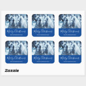 Winterfeest met schitterend paard vierkante sticker (Vel)