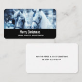 Winterfeest met schitterend paard visitekaartje (Voorkant / Achterkant)