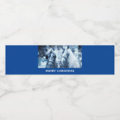 Winterfeest met schitterend paard waterfles etiket (Enkel label)