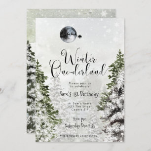 winterfeest op het verjaardagsfeest kaart