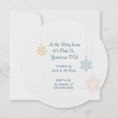 winterfeest sneeuwvlok ontwerp kaart (Achterkant)