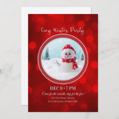 Winterfeest Uitnodiging – Cozy Festieve Ontwerp (Voorkant / Achterkant)
