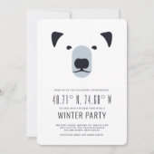 Winterfeest | Uitnodiging in poolcoördinaten (Voorkant)