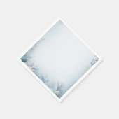 Winterfeest vakantie seizoen ijzig en besneeuwd servet (Hoek)