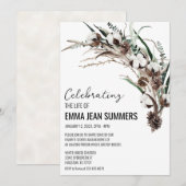 Winterfeest van de Greenery Life Cotton Kaart (Voorkant / Achterkant)