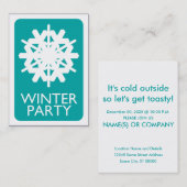 winterfeest visitekaartje (Voorkant / Achterkant)