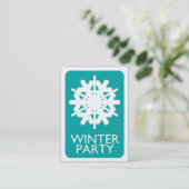 winterfeest visitekaartje (Staand voorkant)