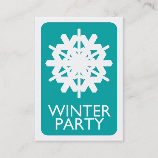 winterfeest visitekaartje (Voorkant)