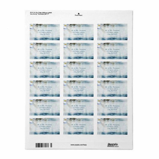 Winterfeestdag Etiket (Full Sheet)