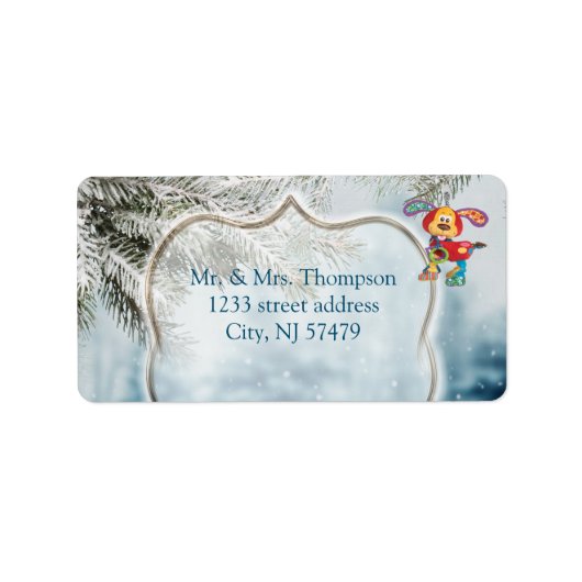 Winterfeestdag Etiket (Voorkant)