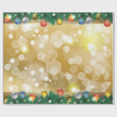 Winterfeestdag Gifts Decoration kerstgoud Cadeaupapier (Vlak)