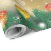 Winterfeestdag Gifts Decoration kerstgoud Cadeaupapier (Rol Hoek)