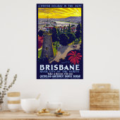  winterfeestdag in Brisbane Australië Reis Poster (Keuken)