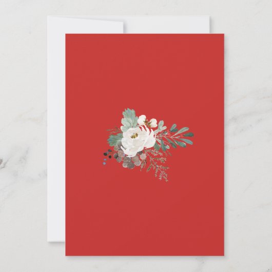 Winterfeestdag kerstbruiloft kaart (Achterkant)