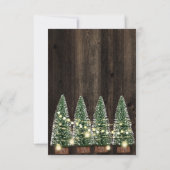 Winterfeestdag kerstfeestdag hout Rustisch Kaart (Achterkant)