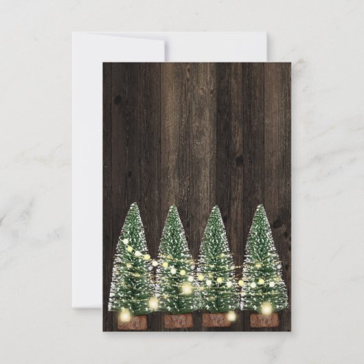 Winterfeestdag kerstfeestdag hout Rustisch Kaart (Achterkant)
