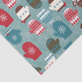 Winterfeestdag kerstmis Mittens Tissuepapier (Detail)