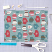 Winterfeestdag kerstmis Mittens Tissuepapier (Craft)