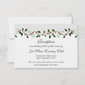 Winterfeestdag - Roodbruine bruiloft — Detail Kaart (Voorkant)