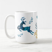 Winterfeestdag - Waterverf Deer Koffiemok (Links)