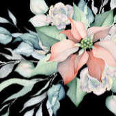 Winterfeestdag Waterverf Roze Poinsettia Shower Kaart