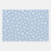 WinterFeestdagen Elegant Blue Snowflakes Kerstmis Inpakpapier Vel (Voorkant)