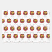 Winterfeestdagen gemulgeerde rode wijn en specerij inpakpapier vel (Voorkant 2)