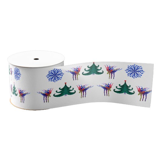 WinterFeestdagen Grosgrain Lint (Spoel)