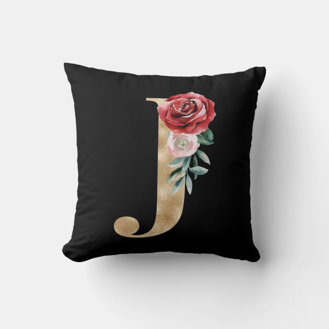 Winterfeestdagen initialen letter J Kussen (Voorkant)