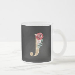 Winterfeestdagen initialen letter J Matglas Koffiemok