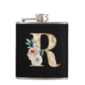 Winterfeestdagen initialen letter R Heupfles (Voorkant)