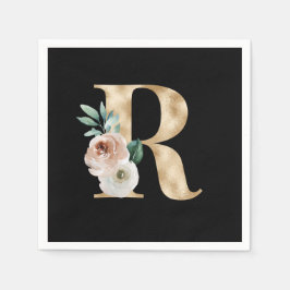 Winterfeestdagen initialen letter R Servet