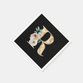 Winterfeestdagen initialen letter R Servet (Hoek)