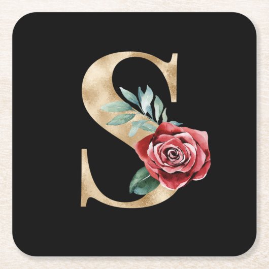 Winterfeestdagen initialen letter S Kartonnen Onderzetters (Voorkant)