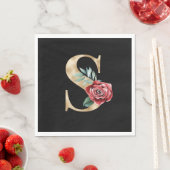 Winterfeestdagen initialen letter S Servet (Insitu)