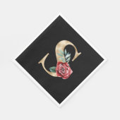 Winterfeestdagen initialen letter S Servet (Hoek)