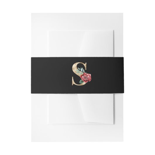 Winterfeestdagen initialen letter S Uitnodigingen Wikkel (Voorkant Voorbeeld)