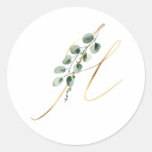 Winterfeestdagen initialen sticker (Voorkant)