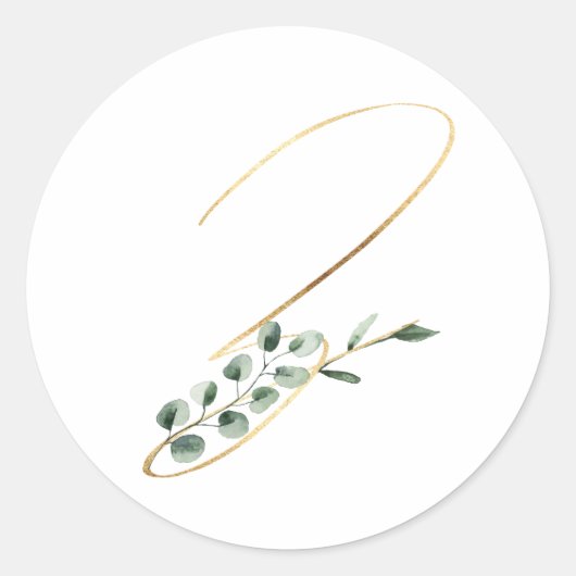 Winterfeestdagen initialen sticker (Voorkant)