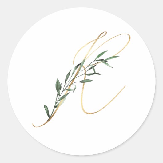 Winterfeestdagen initialen sticker (Voorkant)