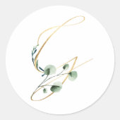 Winterfeestdagen initialen sticker (Voorkant)