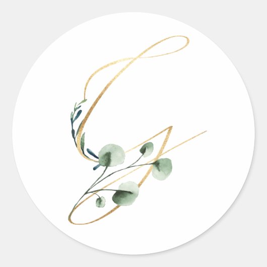 Winterfeestdagen initialen sticker (Voorkant)