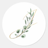 Winterfeestdagen initialen sticker (Voorkant)